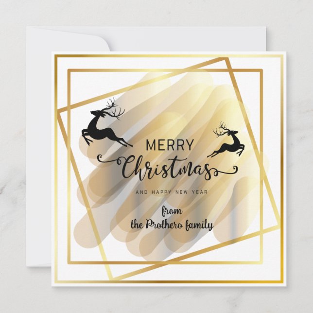 Flache Grußkarte Feiertagskarte (Vorderseite)