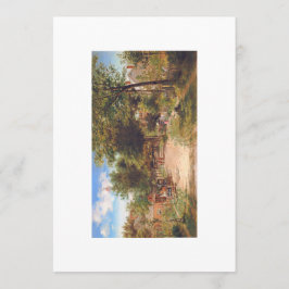 Flache Grußkarte zum Urlaub oder Dankeschön Feiertagskarte