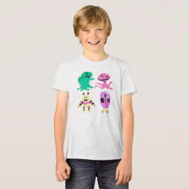 Flache Halloween-Figuren-Sammlung – Süße Cartoons Tri-Blend Shirt