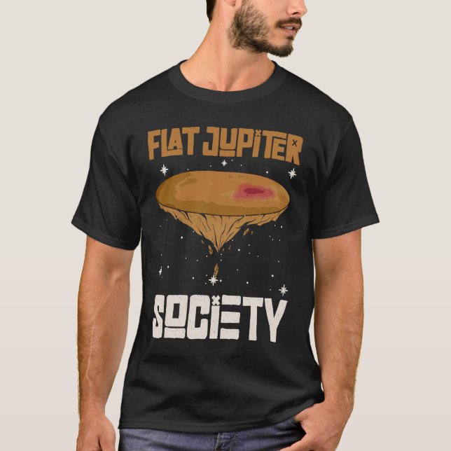 Flache Jupiter-Gesellschaft   Jupiter Planet  1 T-Shirt (Vorderseite)