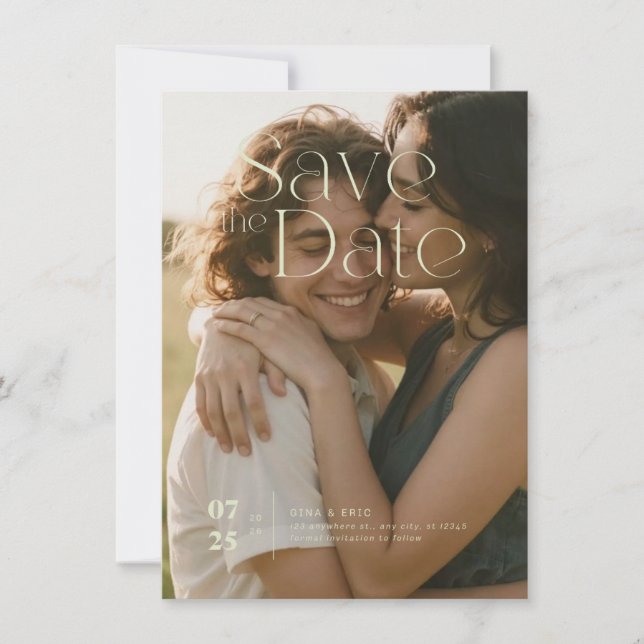 Flache Karte zur Vorabanzeige eines Termins (Vorderseite)