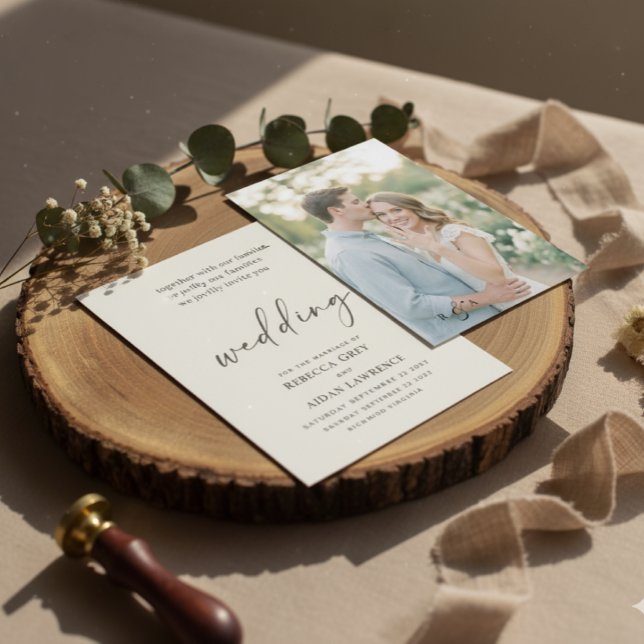 Flache Karte zur Vorankündigung des Termins (Flat Save The Date Card)