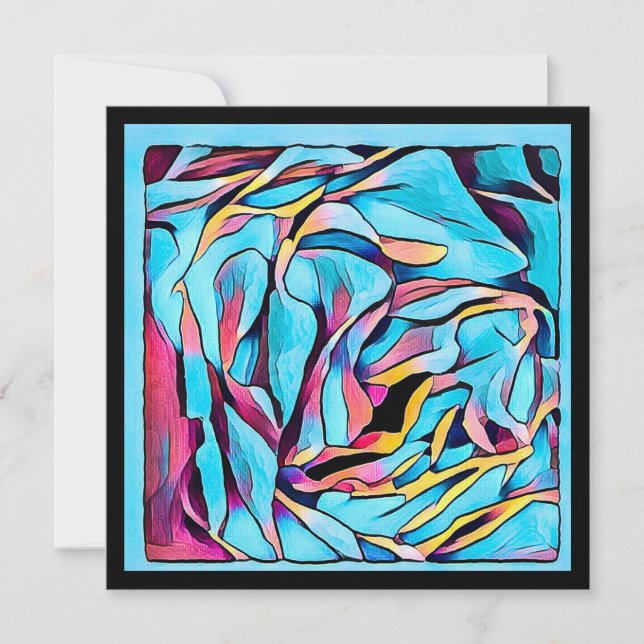 Flache Leinenkarte mit weißen Umschlägen im Liefer Mitteilungskarte (Vorderseite)