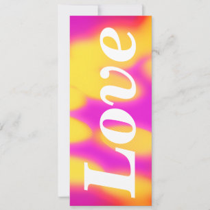 Flache "Liebe" Grußkarte. Karte
