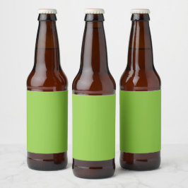 Flache Limettgrün-Hintergrundtextur Bierflaschenetikett