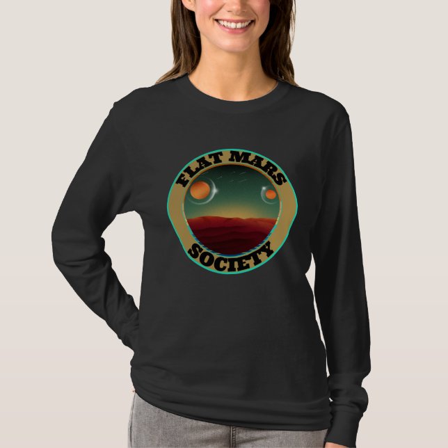 Flache Mars Gesellschaft T-Shirt (Vorderseite)