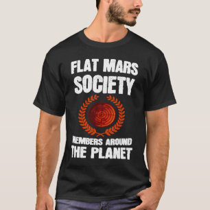 Flache Mars-Gesellschaftsmitglieder rund um den Pl T-Shirt