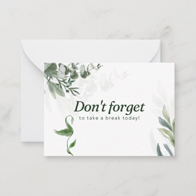 Flache Mitteilungskarte (Vorderseite)