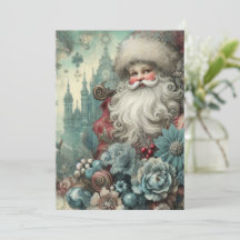 Flache nicht-fotografische Vintage-blaue Weihnacht