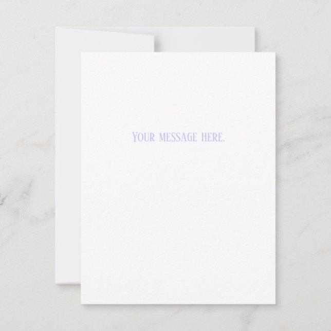 Flache Ostergrußkarte Mitteilungskarte (Rückseite)