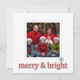 Flache quadratische Fotoweihnachtsgrußkarten Feiertagskarte