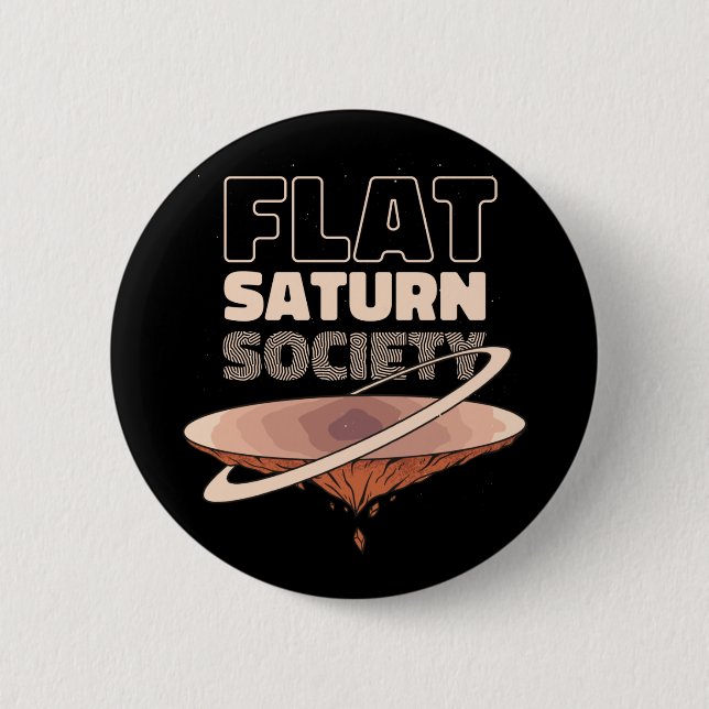 Flache Saturn-Gesellschaft - Wissenschaftliches De Button (Vorderseite)