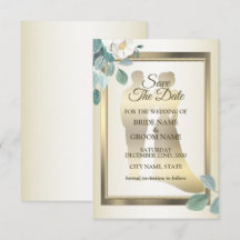Flache Save The Date Karte