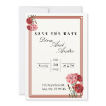 Flache Save The Date Karte