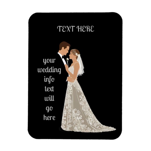 Flache Save-The-Date-Karte Magnet (Vertikal)