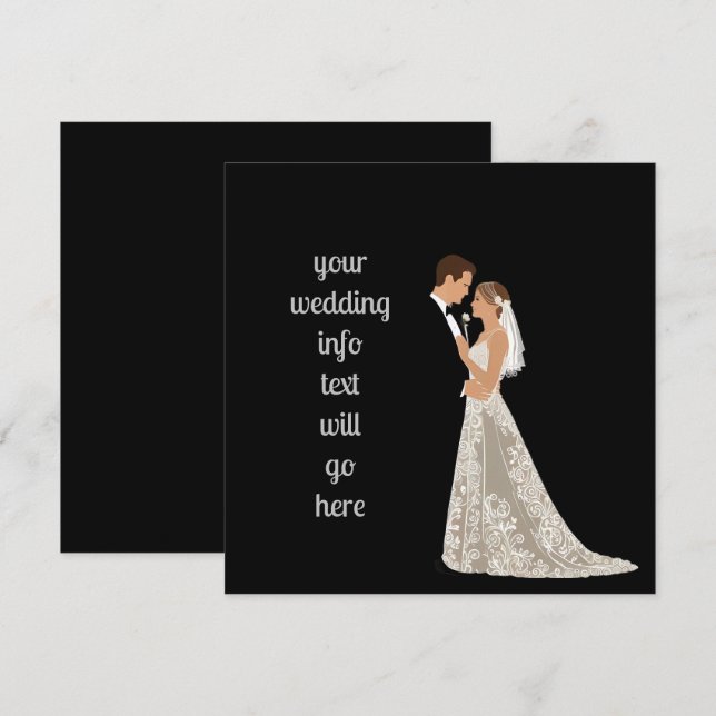 Flache Save-The-Date-Karte Save The Date (Vorne/Hinten)