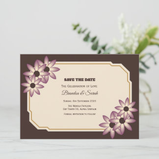 Flache Save-The-Date-Karte Save The Date