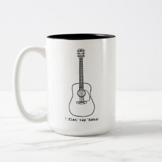 Flache Spitzen-Kasten-Gitarren-Tasse Zweifarbige Tasse