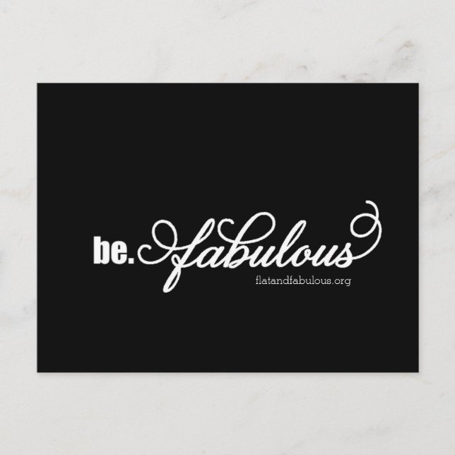 Flache u. fabelhafte Postkarte (Vorderseite)