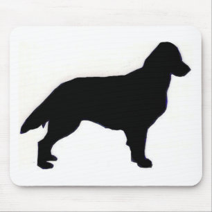 flache überzogene Retriever-Silhouette Mousepad