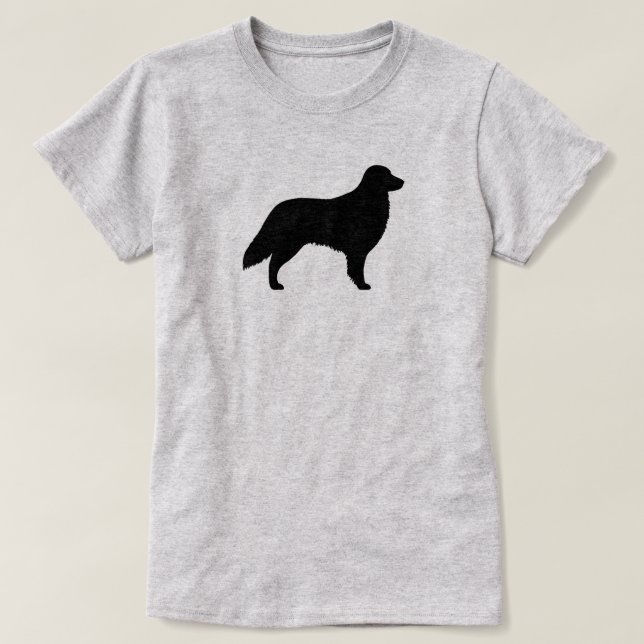 Flache überzogene Retriever-Silhouette T-Shirt (Design vorne)