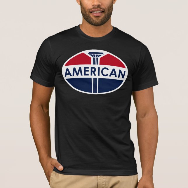 Flache Version des amerikanischen Zeichens der T-Shirt (Vorderseite)