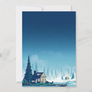 Flache Weihnachtskarte 5" x 7" Feiertagskarte