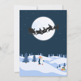 Flache Weihnachtskarte Feiertagskarte
