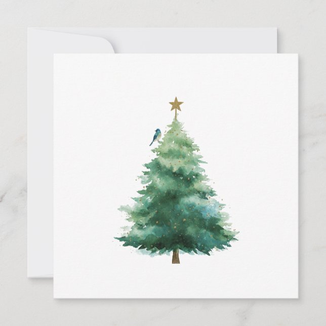 Flache Weihnachtskarte Feiertagskarte (Vorderseite)