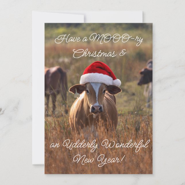 Flache Weihnachtskarte Feiertagskarte (Vorderseite)