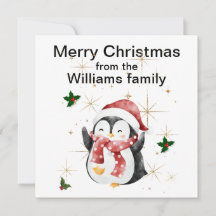 Flache Weihnachtskarte