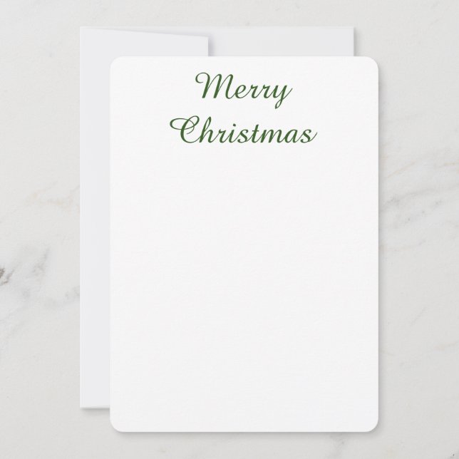 Flache Weihnachtskarte Feiertagskarte (Rückseite)