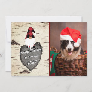 Flache Weihnachtskarte Feiertagskarte