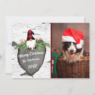 Flache Weihnachtskarte Feiertagskarte