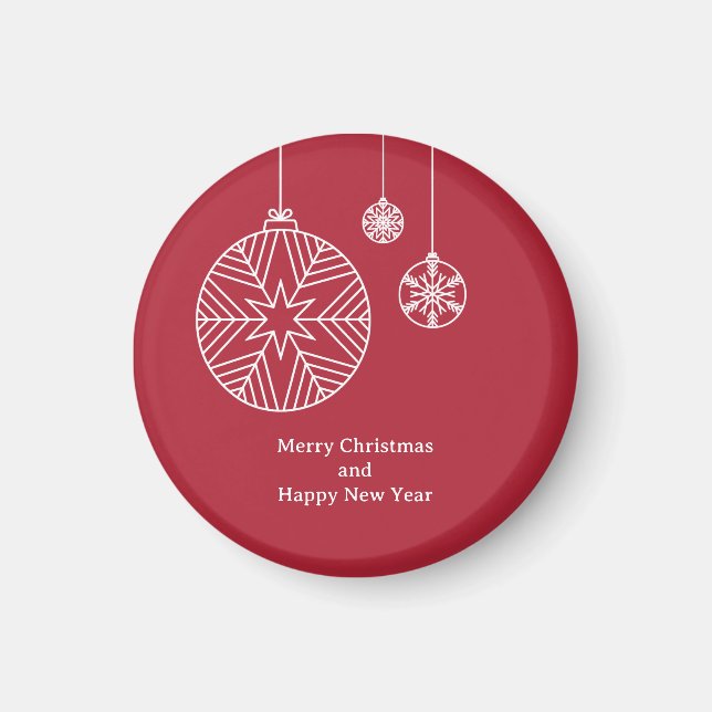 Flache Weihnachtskarte Magnet (Vorne)