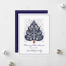 Flache Weihnachtskarte - Skandinavischer Weihnacht