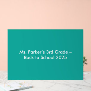 Flacher Aquamariner Hintergrund - Zurück-zur-Schul Acrylschild