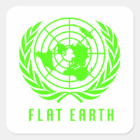 Flacher Erdkarten-Quadrataufkleber