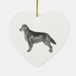 Flacher überzogener Retriever Keramikornament