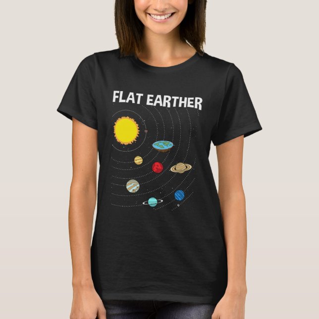 Flacherdler Flache Erde Karte Verschwörung  1 T-Shirt (Vorderseite)