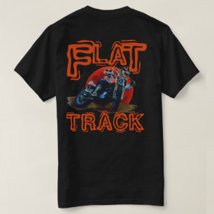 FLACHES BAHN-MOTORRAD-RENNLÄUFER-WEISS T-Shirt