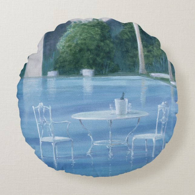 Flaches Ende Rundes Kissen (Vorderseite)