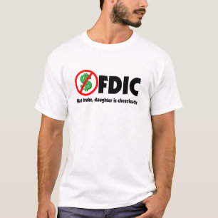 Flaches FDIC - brach, Tochter ist Cheerleader T-Shirt
