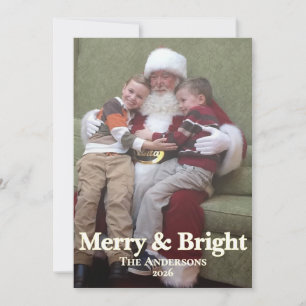 Flaches Feiertags-5"x7"-Karten Merry & Bright Feiertagskarte