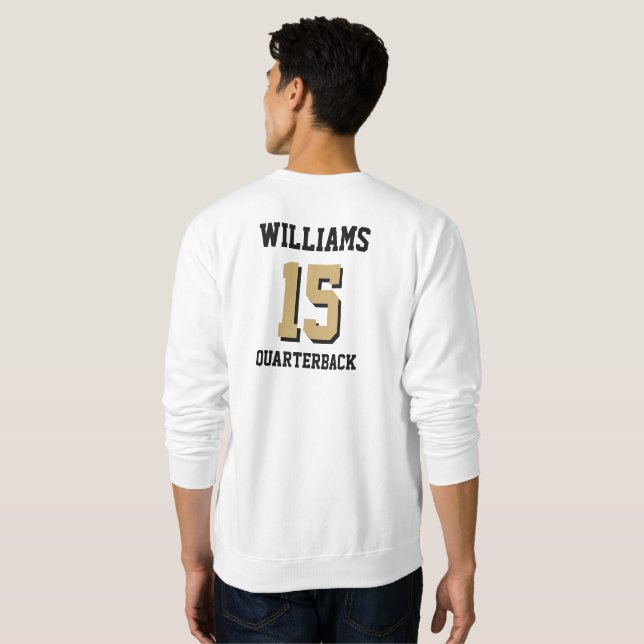 Flaches Gold und Schwarz Sweatshirt (Schwarz voll)
