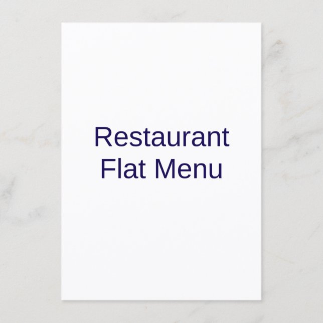 Flaches Menü Menükarte (Vorderseite)