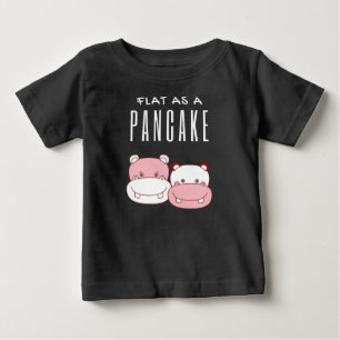 Flaches Wie Ein Pfannkuchen Paar Nilpferd Nilpfe Baby T-shirt