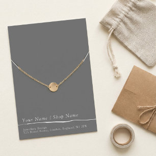 Flachgraue minimale Halskette/Armband-Grafikkarte