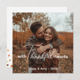 Flachkarte, elegante, benutzerdefinierte Buchstabe Dankeskarte