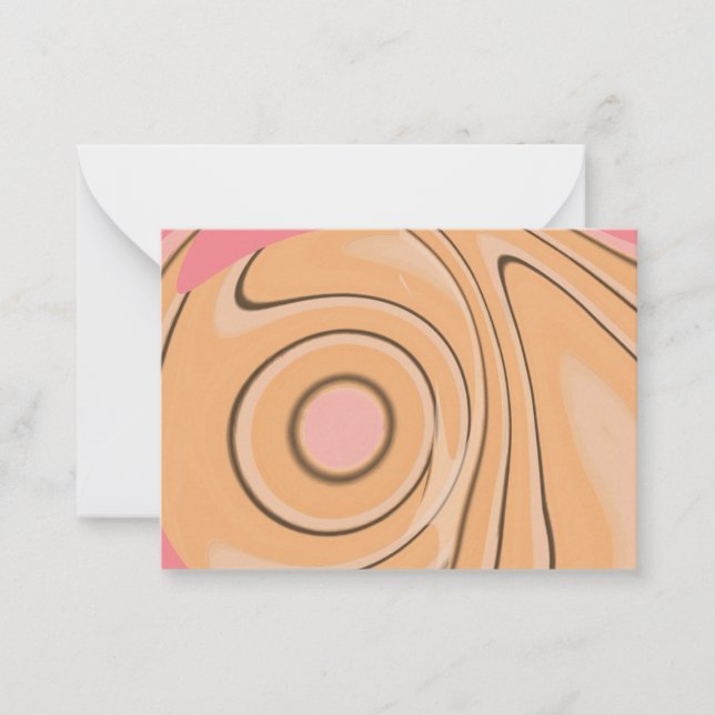 Flachkarte mit abstraktem Design Mitteilungskarte (Vorderseite)